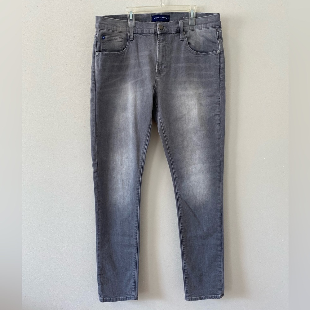 Articles Of Society Men’s Jeans Size 36 Slim Dylan Gray Rinsed Inseam 31.5”